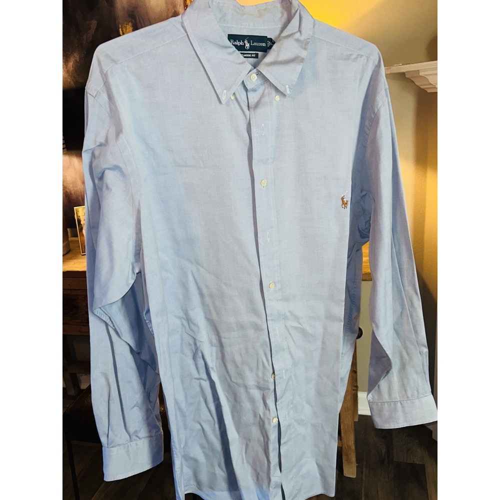 Polo Ralph Lauren Long Sleeve Chambray Classic Fit 18 36/37 (2X)